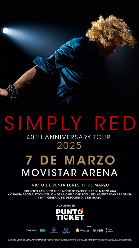 venta de entradas para Simply Red en Chile