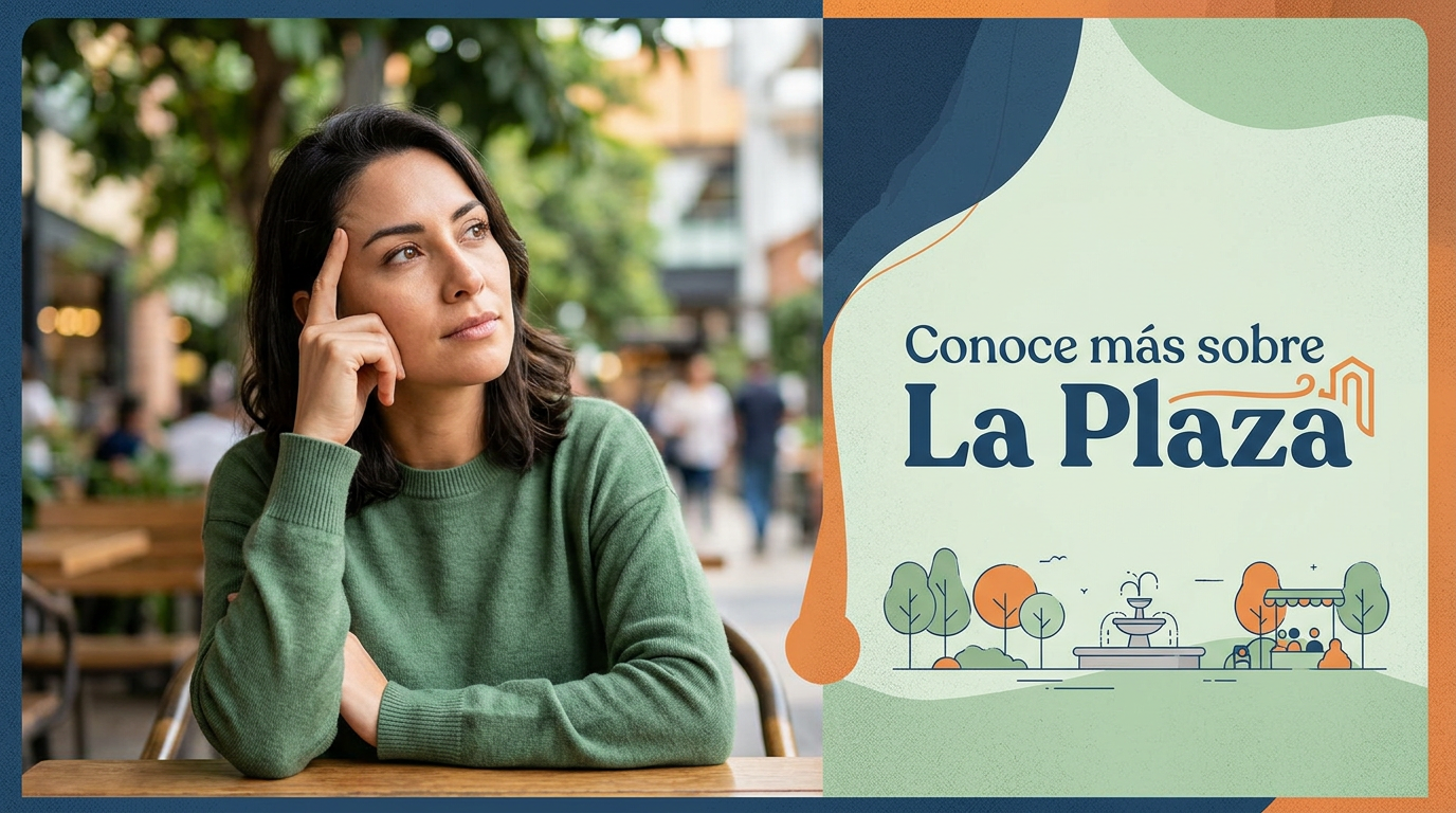 Person thinking hand head banner Conoce más sobre La Plaza